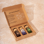 Clean skincare routine set in box.